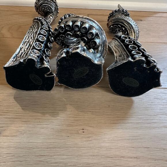 Grandin Road Octopus Candlesticks Set of 3 Home Unique Decor - Picture 3 of 8